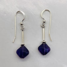 Load image into Gallery viewer, Lilac Faceted Amethyst Sterling Silver Dangle Earrings | 1 1/4" Long | 1 Pair |