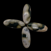 Load image into Gallery viewer, Ocean Jasper Patterned Oval Pendant Beads| 45x18x8mm|White Black Pink| 4 Beads |