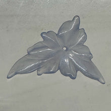 Load image into Gallery viewer, Chalcedony 15ct Hand Carved Flower Pendant Bead| 34X27X4mm| Blue| 1 Pendant Bead