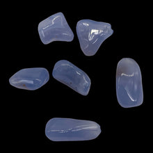 Load image into Gallery viewer, Blue Chalcedony 29g Nugget Pendant Beads | 33x15 - 20x17mm | Blue | 6 Beads |