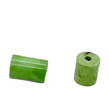 Load image into Gallery viewer, Gaspeite High Grade Tube Beads | 4x6mm | Green Brown | 2 Beads |