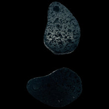 Load image into Gallery viewer, Lava Stone Carved Teardrop Pendant Beads | 48x34x7mm | Black | 2 Beads |
