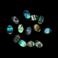 Load image into Gallery viewer, Genuine Abalone Oval Coin Beads | Iridescent Purple Blue Shell Beads for Jewelry Making | 6x4mm Natural Abalone Shell