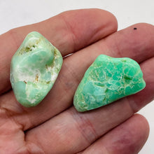 Load image into Gallery viewer, Designer Natural Chrysoprase Beads | 31g | 33x22x15 to 28x20x19mm | 2 Beads |