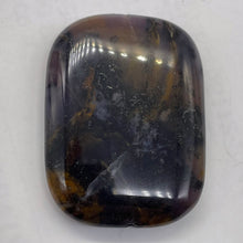 Load image into Gallery viewer, Purple Sage Plume Agate Rectangle Pendant Bead | 39x30x8mm | Midnight | 1 Bead |
