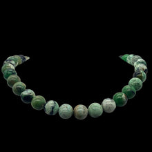 Load image into Gallery viewer, Very Rare Spiderweb Green Turquoise 12mm Bead Strand 107535