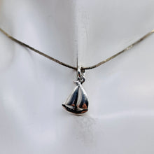 Load image into Gallery viewer, Sailing Boat Sterling Silver Charm | 3/4" Long | Silver | 1 Pendant |