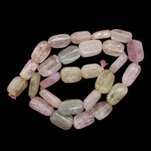 Load image into Gallery viewer, Kunzite 48G Flat Nugget Bead strand | 16x11x5 to 12x10x5mm | Pink, Green, Clear|