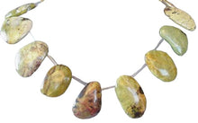 Load image into Gallery viewer, Natural Chartruese Turquoise Drop Bead Strand 103158F