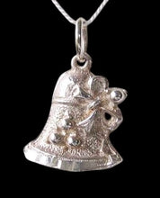 Load image into Gallery viewer, Merry Christmas 925 Sterling Silver Holiday Bell Traditional Charm Pendant 9968J