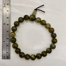Load image into Gallery viewer, Labradorite Strung Round Bead 7" Strand | 8mm | Gray Blue | 21 Beads |