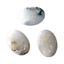 Load image into Gallery viewer, Soothing White Dendritic Opal Flat Oval Beads | 25x18x6mm | 3 Beads |
