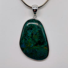 Load image into Gallery viewer, Natural Chrysocolla Sterling Silver Pendant | Green | 2" Long | 1 Pendant |