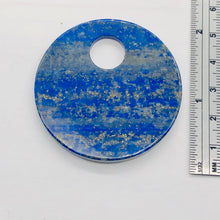 Load image into Gallery viewer, Starry Night Natural Lapis 50mm Disc Pendant Bead 9362I