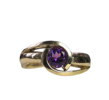 Load image into Gallery viewer, Dynamic Purple Amethyst in Solid 14Kt White Gold Ring Size 3 3/4 9982Au
