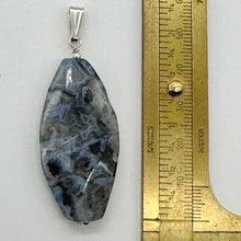 Load image into Gallery viewer, Ocean Jasper Sterling Silver Pendant | 2 1/4" Long | Lavender, Black| 1 Pendant|