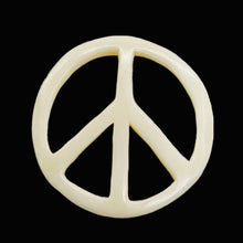 Load image into Gallery viewer, Peace Pendant Round | 30x3mm | White | 1 Bead |