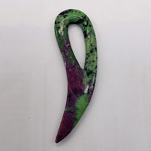 Load image into Gallery viewer, Ruby Zoisite Comma Pendant Bead | 94x28x6mm | Green Red | 1 Pendant Bead |