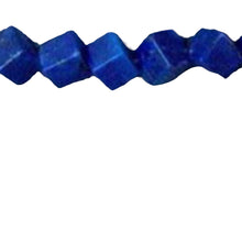 Load image into Gallery viewer, Wow Indigo Blue Lapis Diagonal Drill Cube Bead Strand 104317