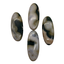 Load image into Gallery viewer, Ocean Jasper Patterned Oval Pendant Beads| 45x18x8mm|White Black Pink| 4 Beads |