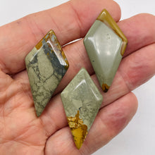 Load image into Gallery viewer, Owyhee Jasper Kite Briolette Pendant Beads | 43x23x4mm | Brown Gray | 3 Beads |