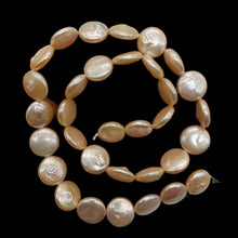 Load image into Gallery viewer, Natural Perfect Peach FW Coin Pearl Strand 104765