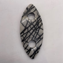 Load image into Gallery viewer, Picasso Jasper Marquis Pendant Bead | 77x32x5mm | Gray Black | 1 Bead |