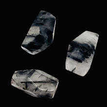 Load image into Gallery viewer, Rutilated Quartz Faceted Beads | 21x13x19 to 25x13x15 | White Black | 3 Beads