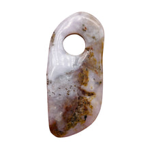 Load image into Gallery viewer, Peruvian Opal 15g Abstract Cut | 56x29x6mm | White. Gray, Pink | 1 Pendant Bead|