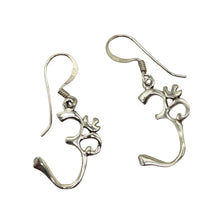 Load image into Gallery viewer, Om Symbol Sterling Silver Earrings | 1 1/4" Long | Silver | 1 Pair |