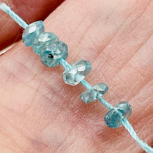 Load image into Gallery viewer, 4 Natural Blue Zircon Faceted 3x2-3x1.5mm Roundel Beads 006049