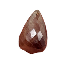 Load image into Gallery viewer, Sapphire Dark Merlot Faceted Briolette Bead | Red | 11 cts | 15x9mm |