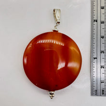 Load image into Gallery viewer, Carnelian 2" Long Round Pendant | 40mm (Carnelian) | Orange | 1 Pendant |