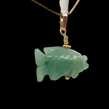 Load image into Gallery viewer, Aventurine Koi Fish Pendant Necklace|Semi Precious Stone Jewelry|14k Pendant