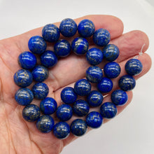 Load image into Gallery viewer, Stunning Natural Lapis 12mm Round Bead Strand 110417