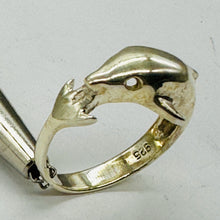 Load image into Gallery viewer, Leaping Dolphin Sterling Silver Designer Ring ' Size 5.25 ' Silver ' USA