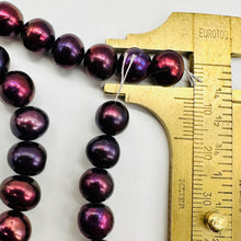 Load image into Gallery viewer, Fresh Water Pearls 16" Strand Near Round Pearls | 8x7mm|Golden Purple| 1 Strand|