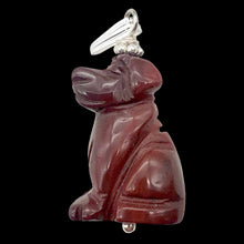 Load image into Gallery viewer, Red Jasper Dog Pendant | Semi Precious Stone Jewelry | Sterling Silver |