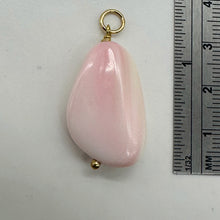 Load image into Gallery viewer, Conch Shell Pear Shaped 14K Yellow Gold Filled Pendant| 1 3/8" Long| Pink White|