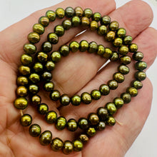 Load image into Gallery viewer, Dubai Pistachio Fresh Water Pearl Strand | 6x5mm | Pistachio Green }