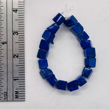 Load image into Gallery viewer, 17 Indigo Lapis 4x4x4mm Cube Focal Beads 008881