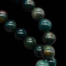 Load image into Gallery viewer, Bloodstone, Heliotrope Round Bead Strand | 8mm | Green, Red | 47 Beads |