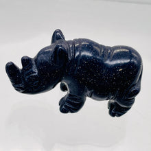 Load image into Gallery viewer, Hand-Carved Sparkling Standing Rhinosceros | 1 Figurine | | 1" Tall | Purple