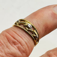 Load image into Gallery viewer, Dolphins and Diamonds 10K Yellow Gold Ring | Size 6 3/4 | Gold | 1 Ring |