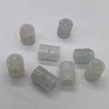 Load image into Gallery viewer, Jade AAA Carved Barrel Beads | 11x9mm | White | 1 Bead |