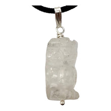 Load image into Gallery viewer, Quartz Owl Pendant Necklace | Semi Precious Stone Jewelry | Silver Pendant