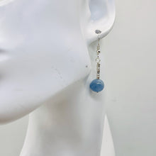 Load image into Gallery viewer, Angelite Sterling Silver Dangle Earrings | Blue | 1 1/2" Long | 1 Pair |