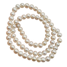 Load image into Gallery viewer, AAA Natural Wedding White Round 6.5-6mm FW Pearl Strand 104499