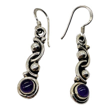 Load image into Gallery viewer, Amethyst Sterling Silver Drop/Dangle Earrings | 1 1/2" Long | Purple | 1 Pair |