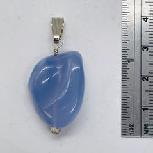 Load image into Gallery viewer, Blue Chalcedony Sterling Silver Designer Pendant | 1 1/2" Long| Blue| 1 Pendant|